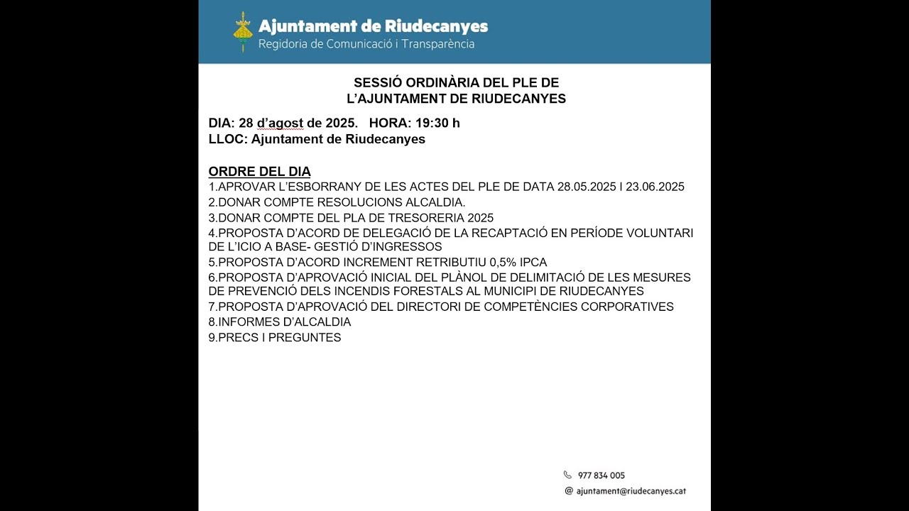 Ple Ordinari 5/2025