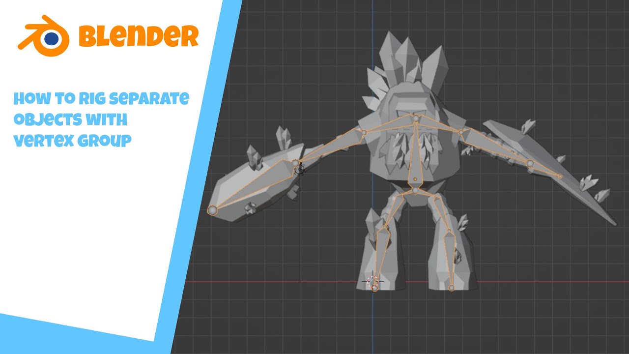 How To Rig With Vertex Group(Rig Separate Objects!) | Blender