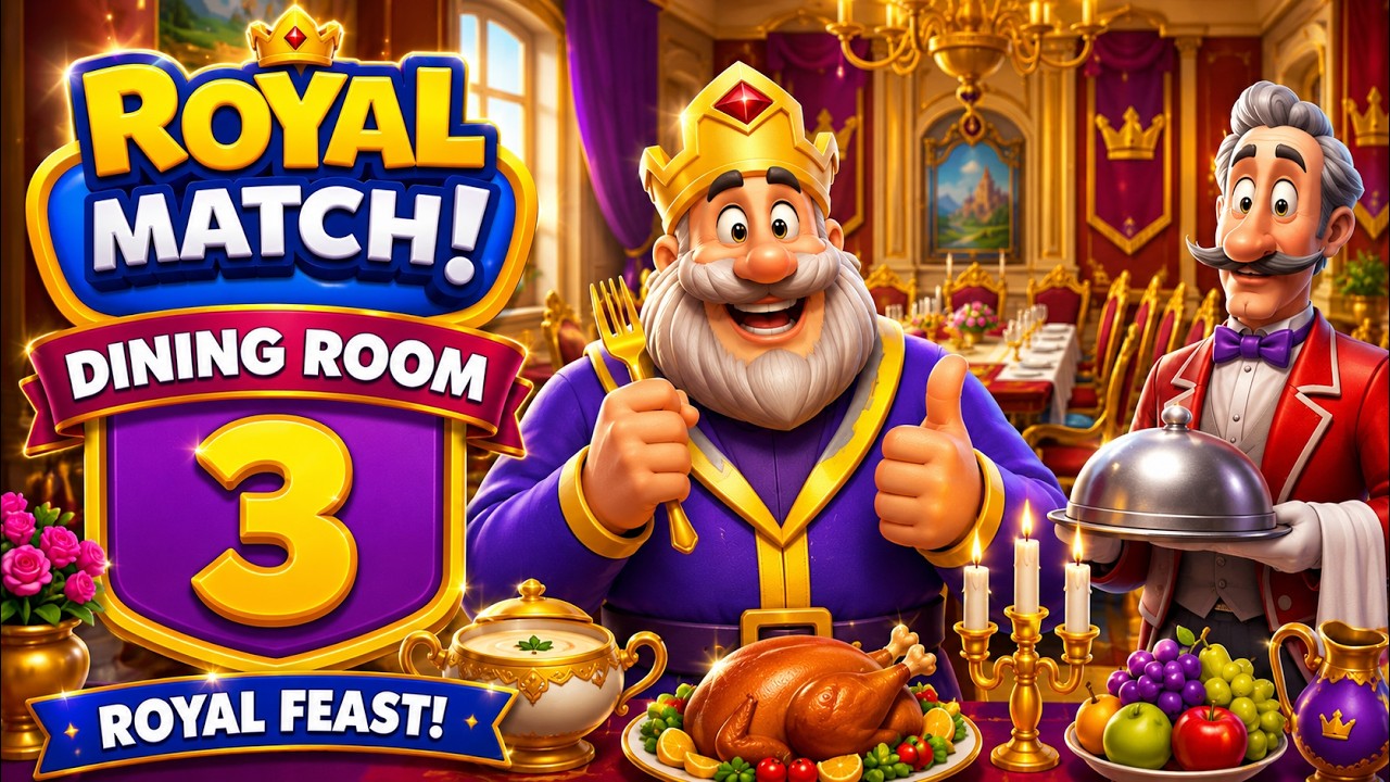 Royal Match - Area 3 - Dining Room - Gameplay