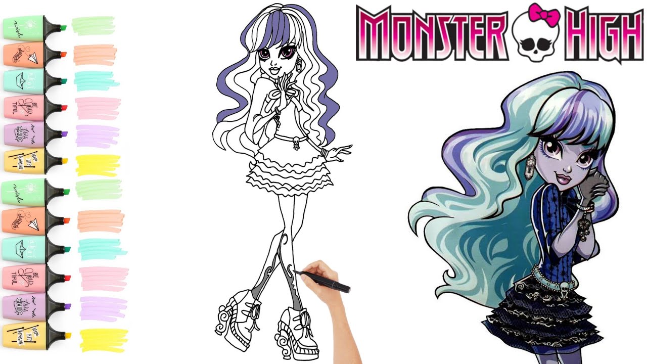 Coloring Monster High Twyla Coloring Page | Kids Coloring Videos #coloringpages #enjoykids