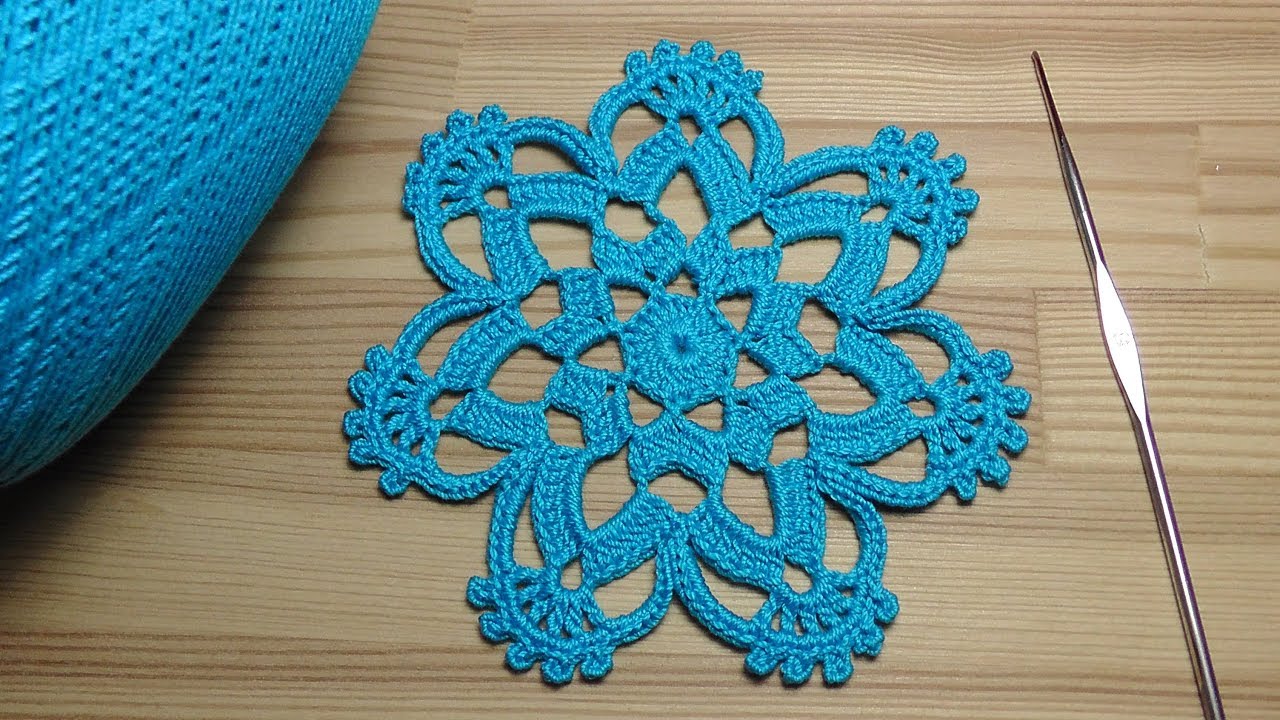 Как связать ажурный мотив крючком - урок вязания крючком - Crochet