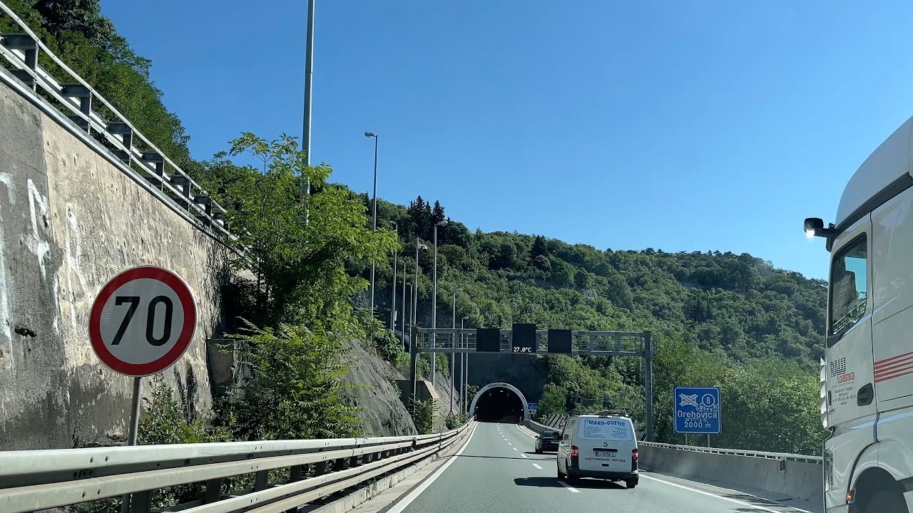 Driving from Matulji to Omišalj 🇭🇷 | Scenic Route Toward Krk Island