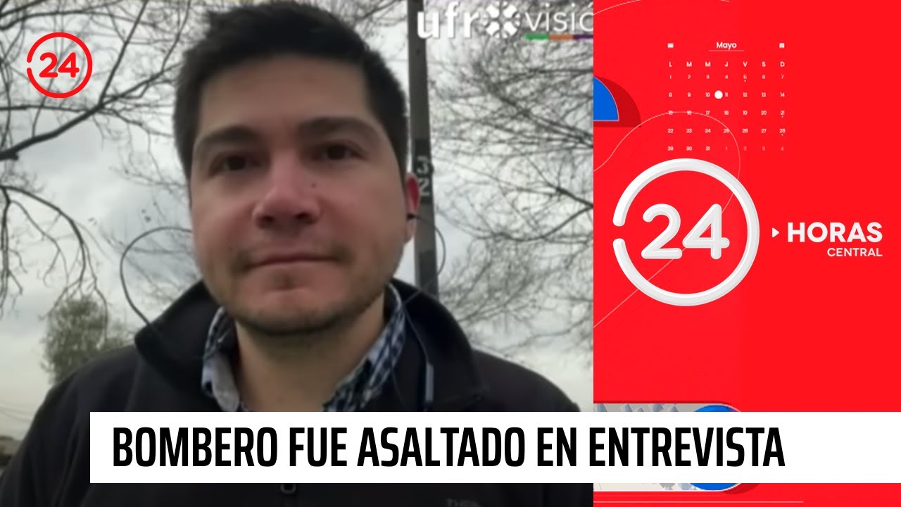Bombero fue violentamente asaltado en plena entrevista | 24 Horas TVN Chile
