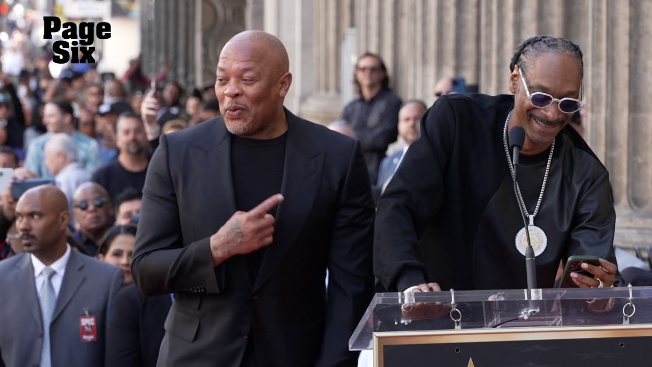 Snoop Dogg honors Dr. Dre at his Hollywood Walk of Fame ceremony