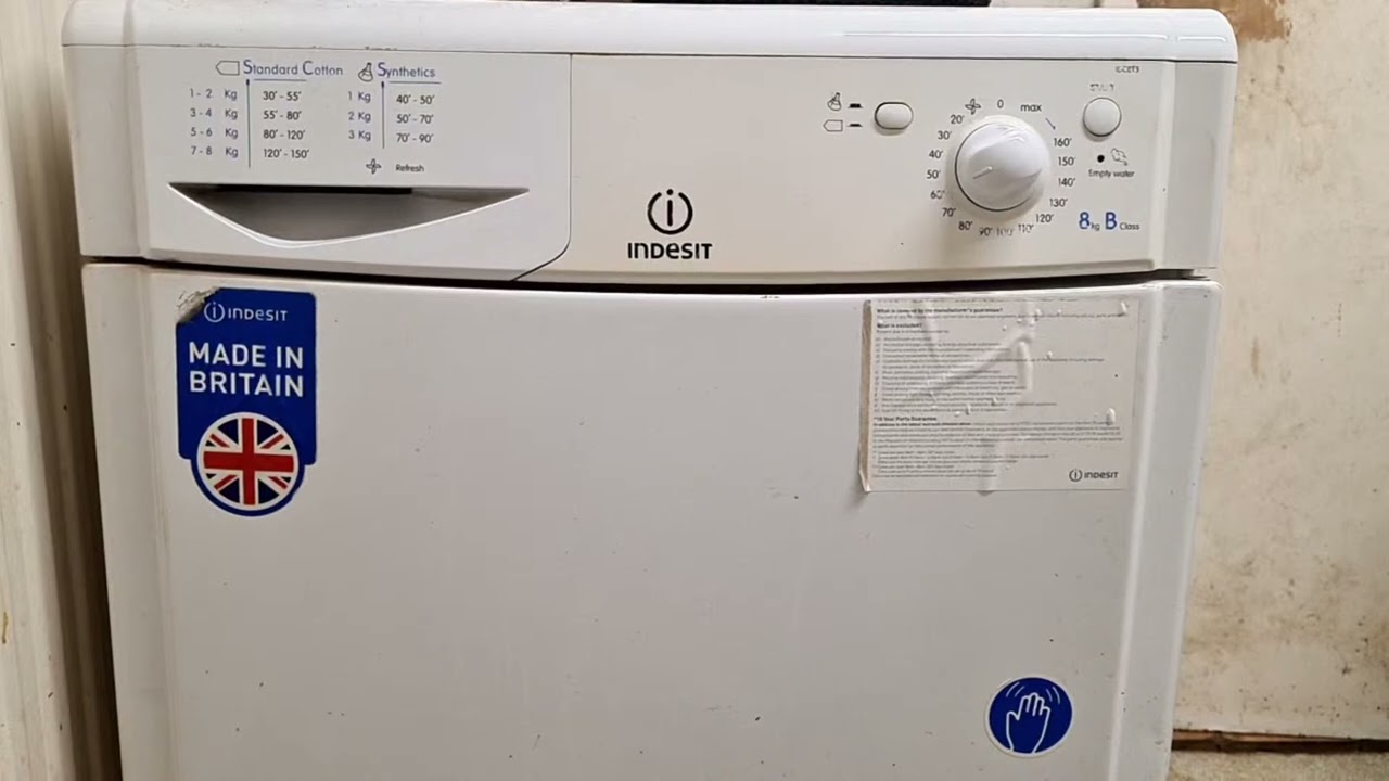 Highlight 0:00 &ndash; 1:50 from Indesit IDC8T3 8KG Condenser Tumble Dryer Full Cycle