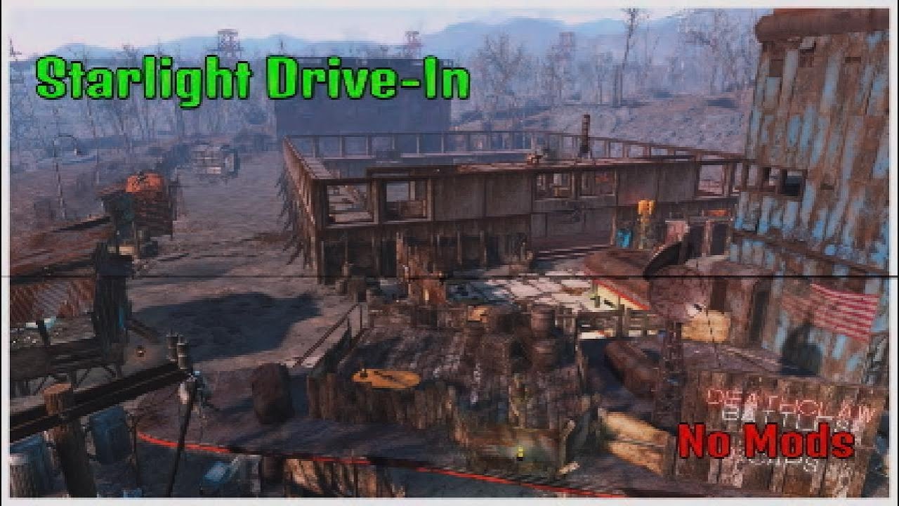 Rebuilding Starlight Drive-In In Fallout 4 - No Mods