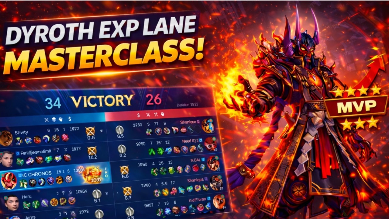 UNSTOPPABLE DYROTH EXP LANE! 15 KILLS MVP 🔥