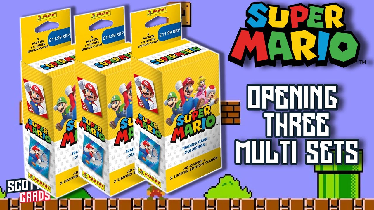 Opening 3 Super Mario Trading Card Multi Set and 6 Limited Editions Cards