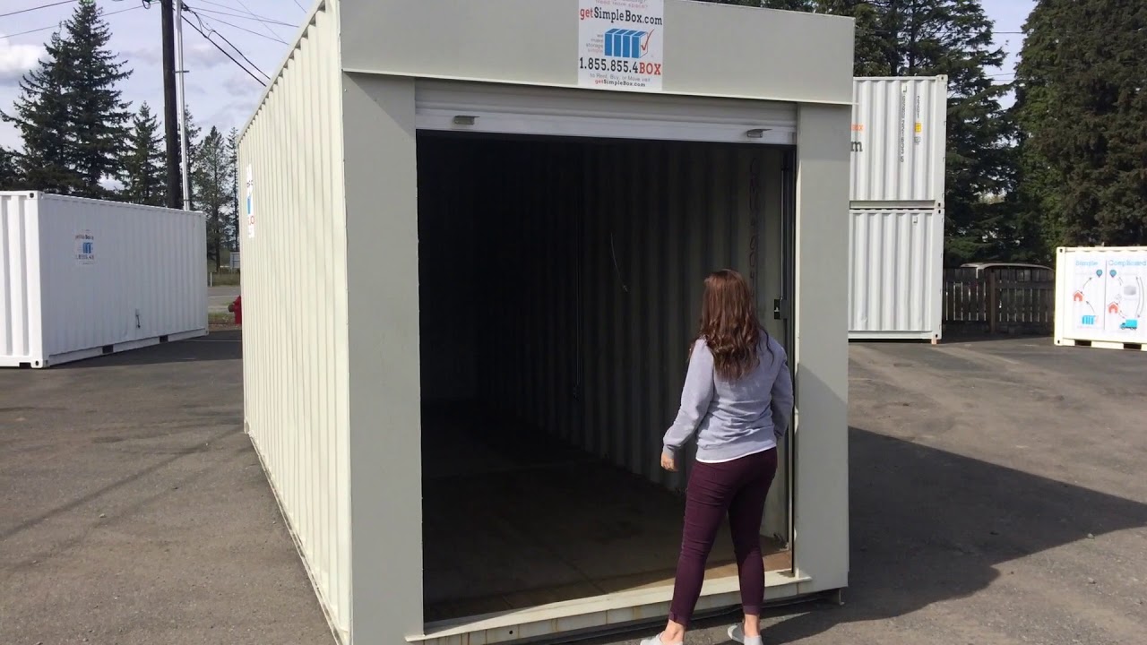 20 Foot Used High Cube Shipping Container with Roll Up Door on End