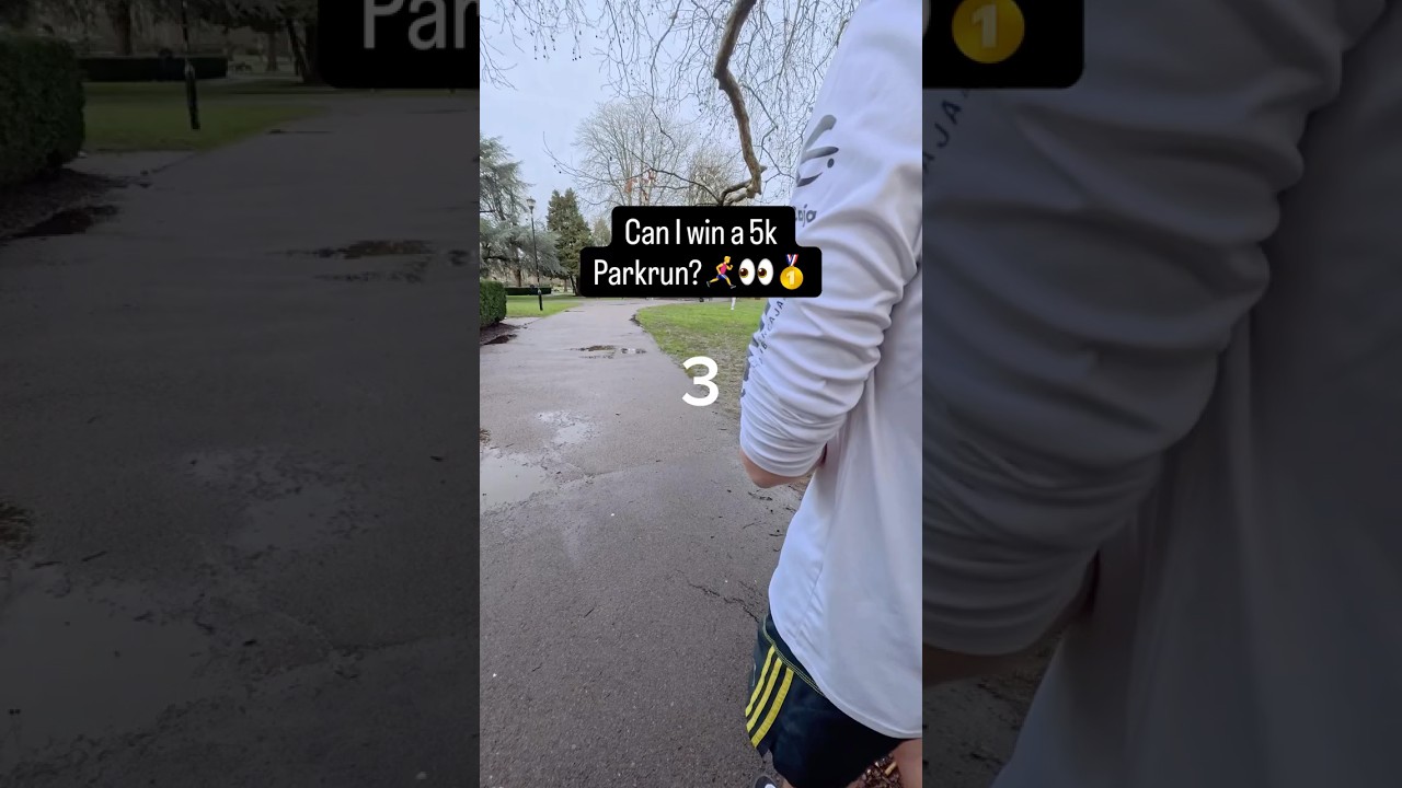 Can I win a 5k parkrun *MUST WATCH* race 👀🥇🏃&zwj;♂️&zwj;➡️ Sub 18 #parkrun #londonmara #running #woking