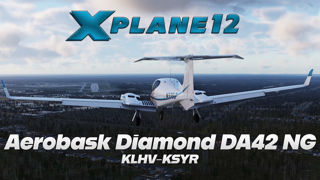 X-Plane 12 | Aerobask Diamond DA42 NG | KLHV-KSYR