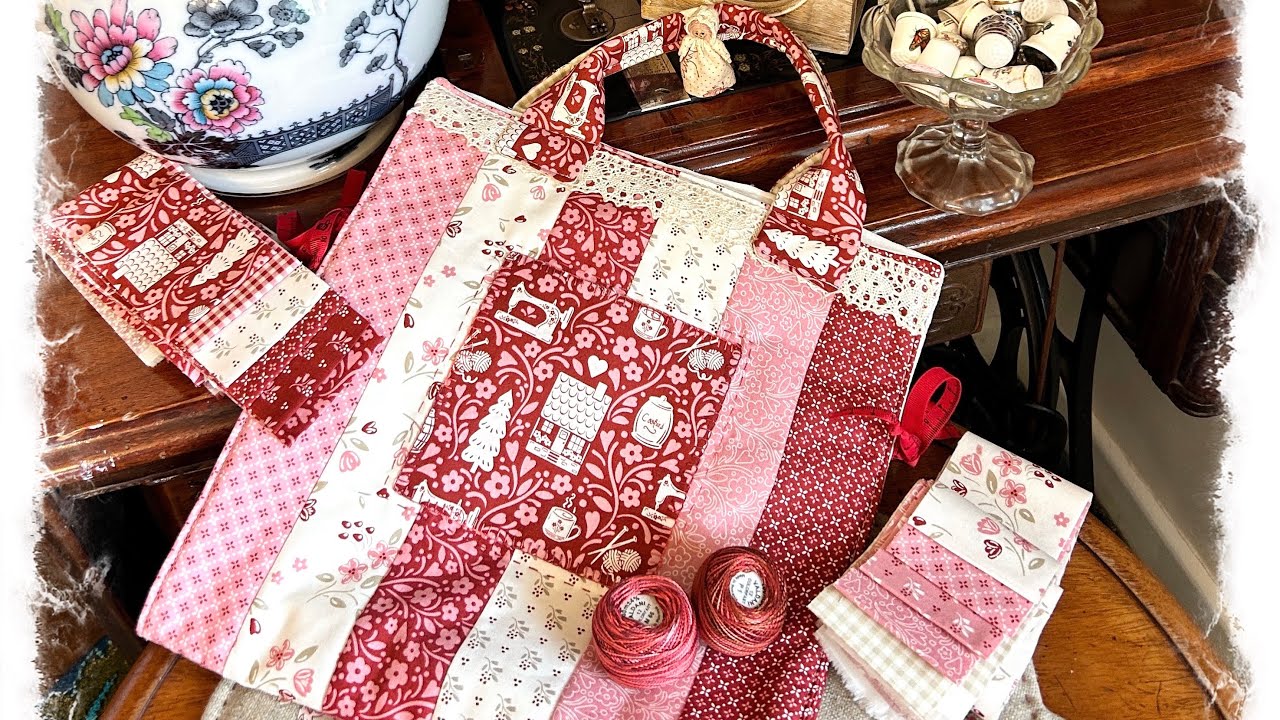 Easy jelly roll strip sewing satchel