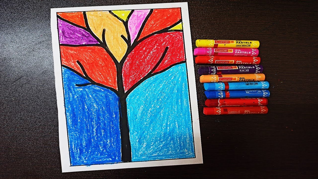 Modern Art - Abstract Tree Drawing | Easy Learning Canvas