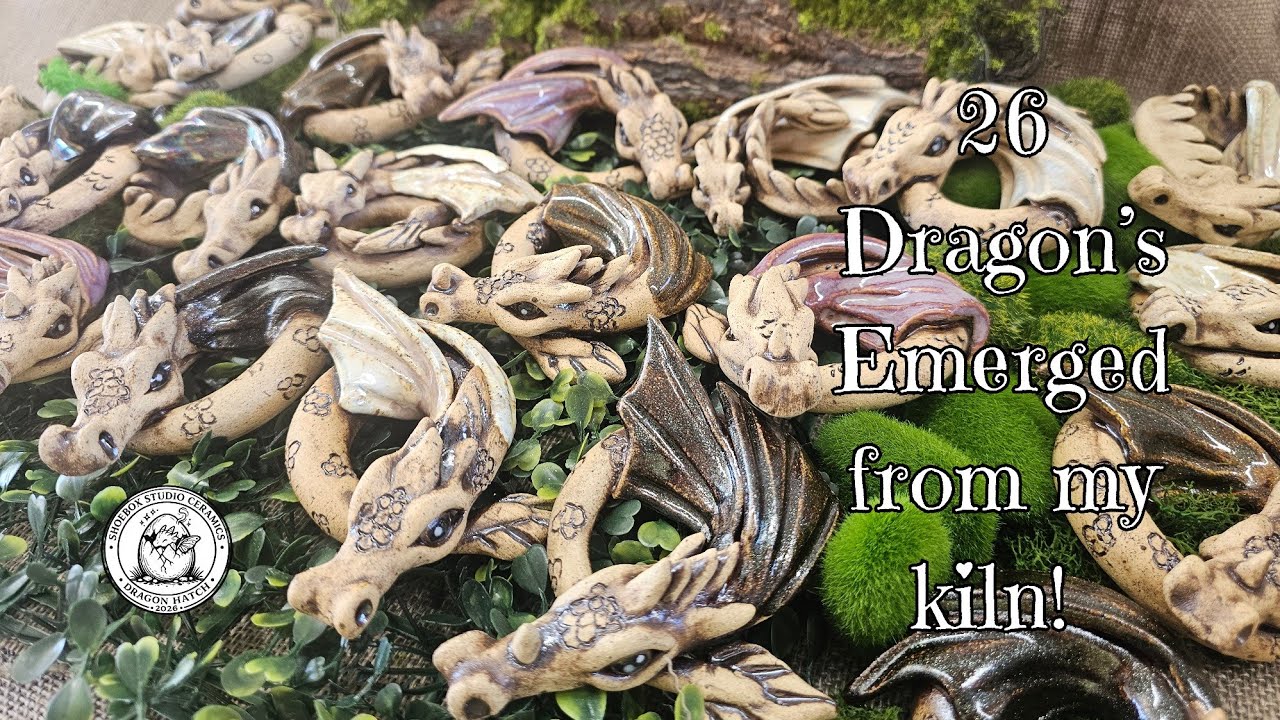 26 Dragon's Emerged from my kiln! 🐉 - Kiln Opening 2 April 2026