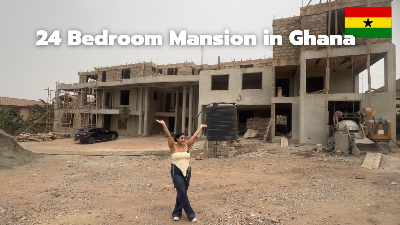 BUILDING A 24 BEDROOM MANSION IN GHANA PART 1 🇬🇭