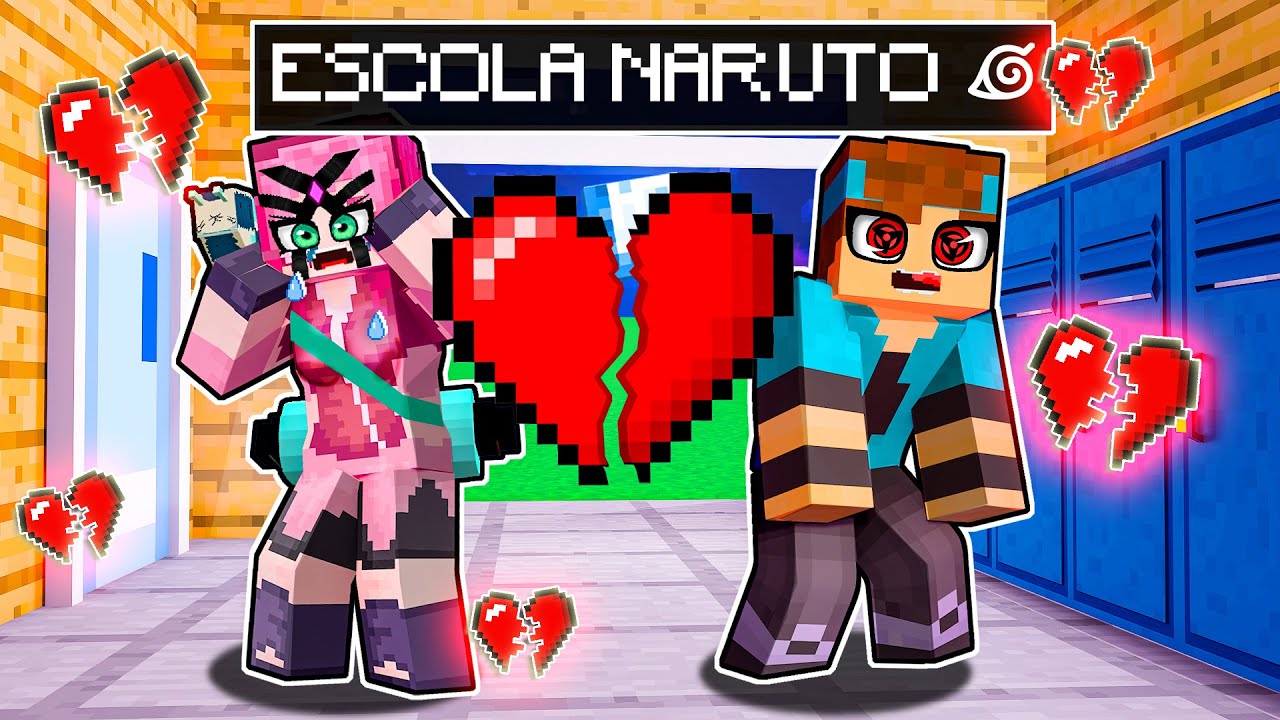 TERMINEI O NAMORO com A SAKURA na ESCOLA de NARUTO no Minecraft!