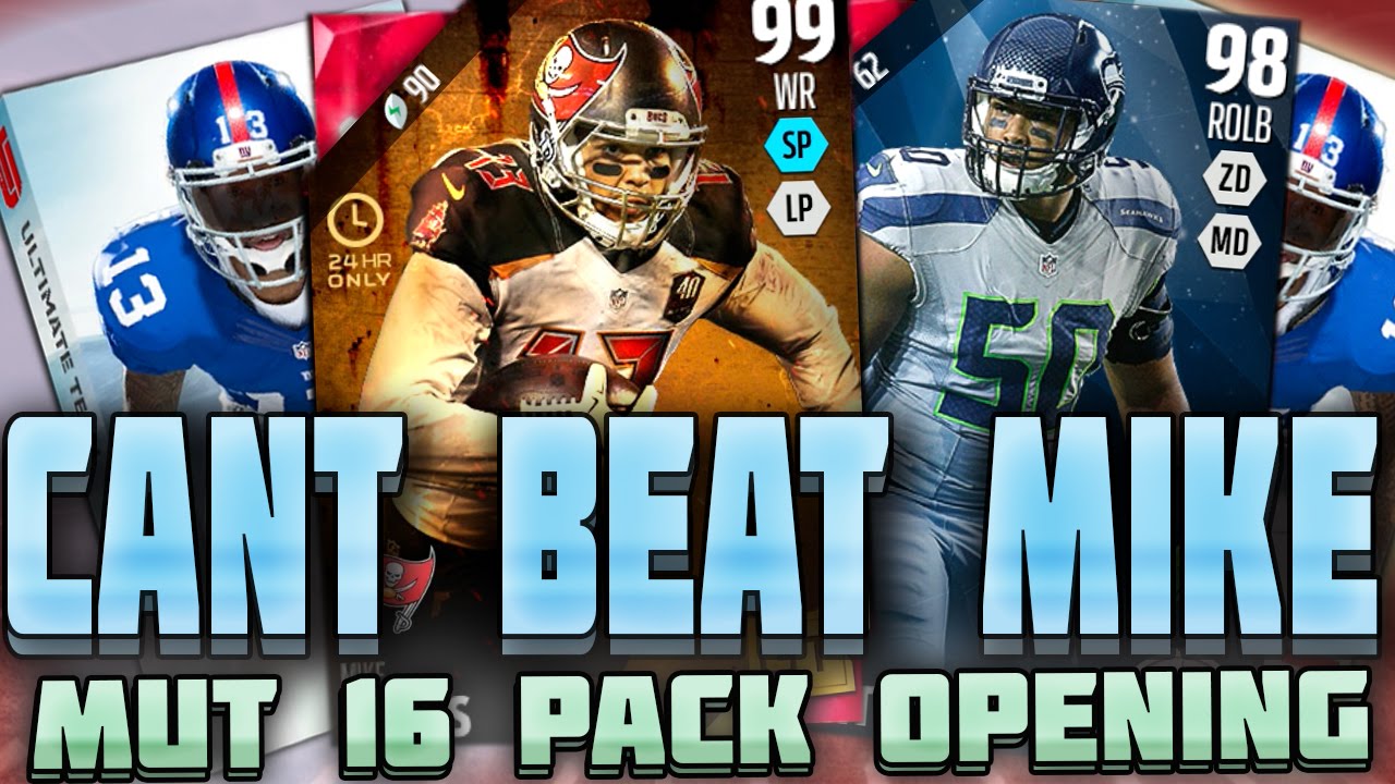 GT 99 OVR MIKE EVANS! YOU CANT BEAT THIS CARD STOP! MUT 16 PACK OPENING | Madden 16 Ultimate Team