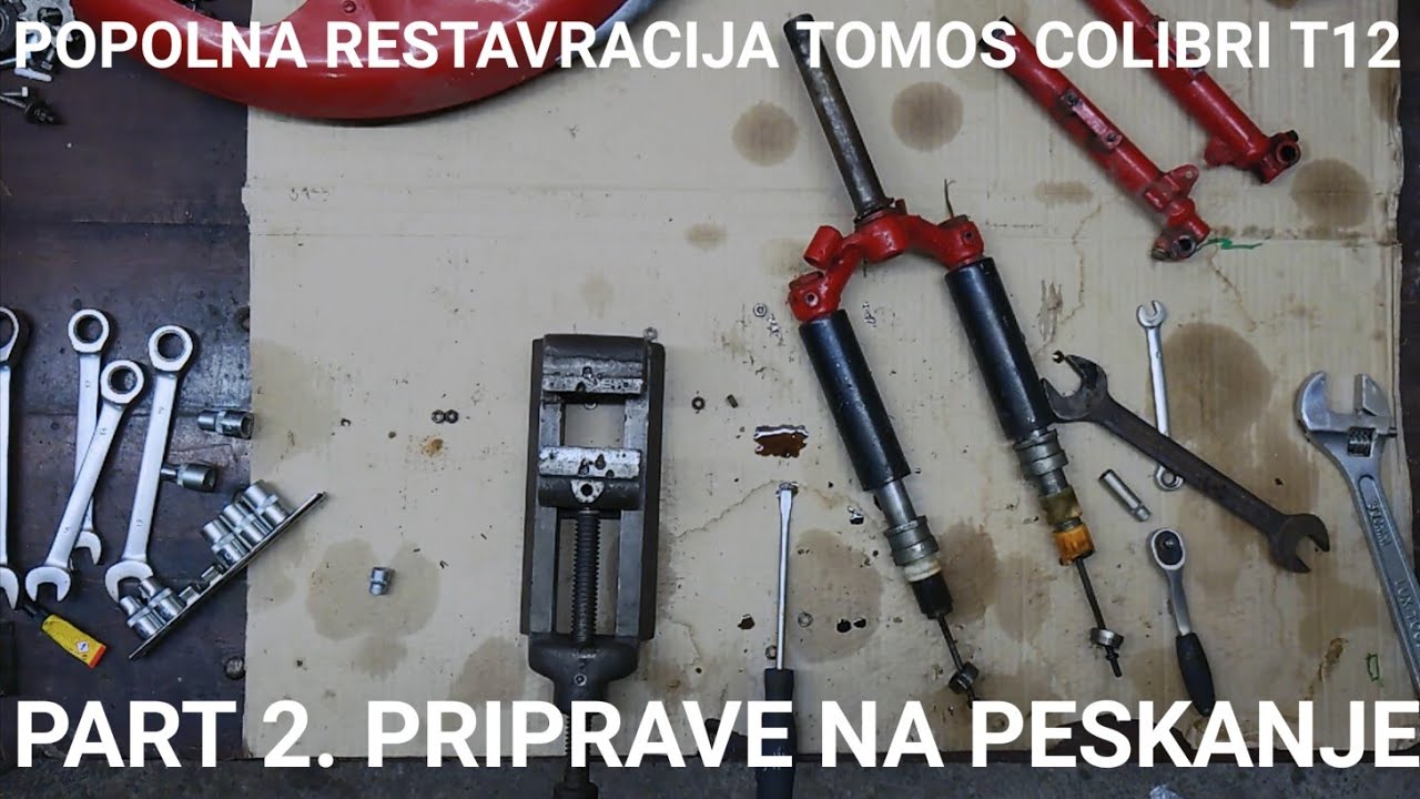 POPOLNA RESTAVRACIJA TOMOS COLIBRI T12 PART 2. PRIPRAVE NA PESKANJE