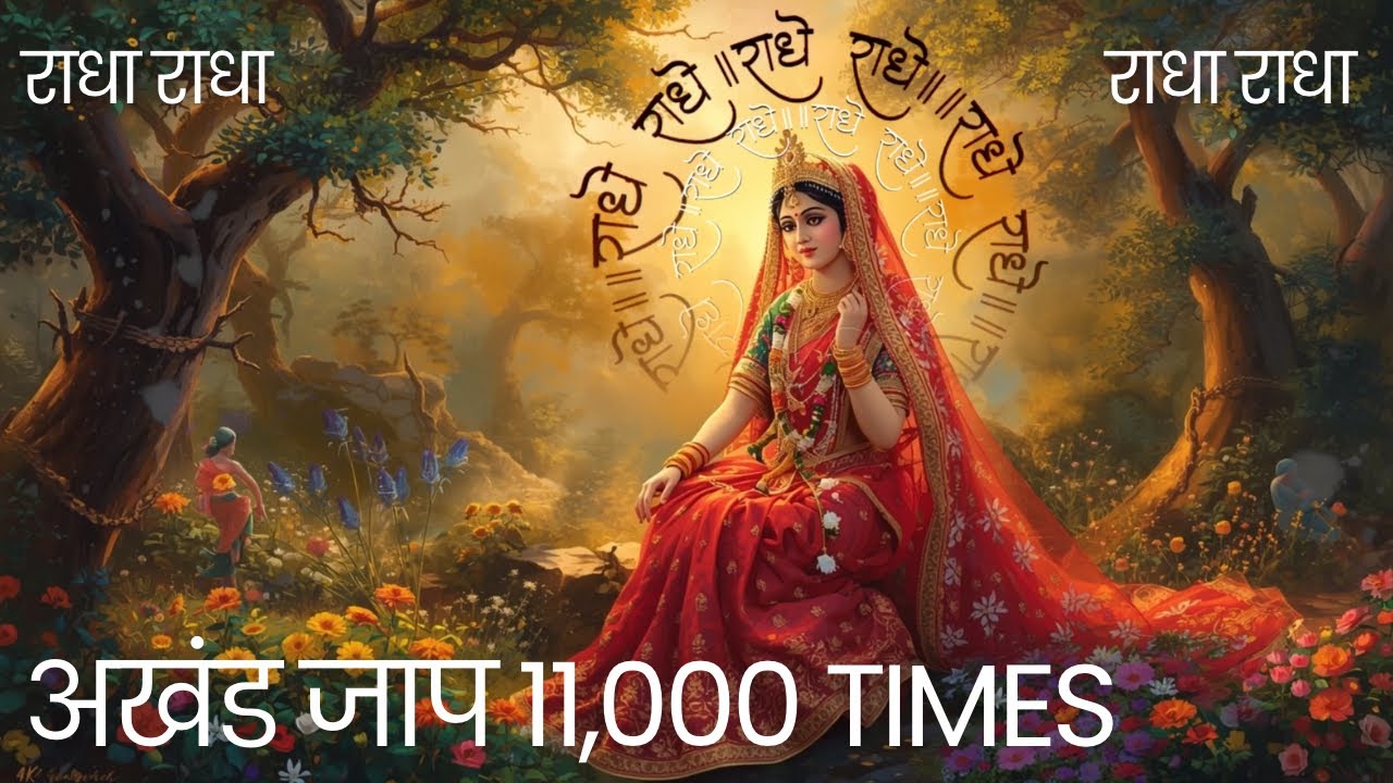 Radha Radha Chant 🙏 11,000 Times | Peaceful Mind Mantra