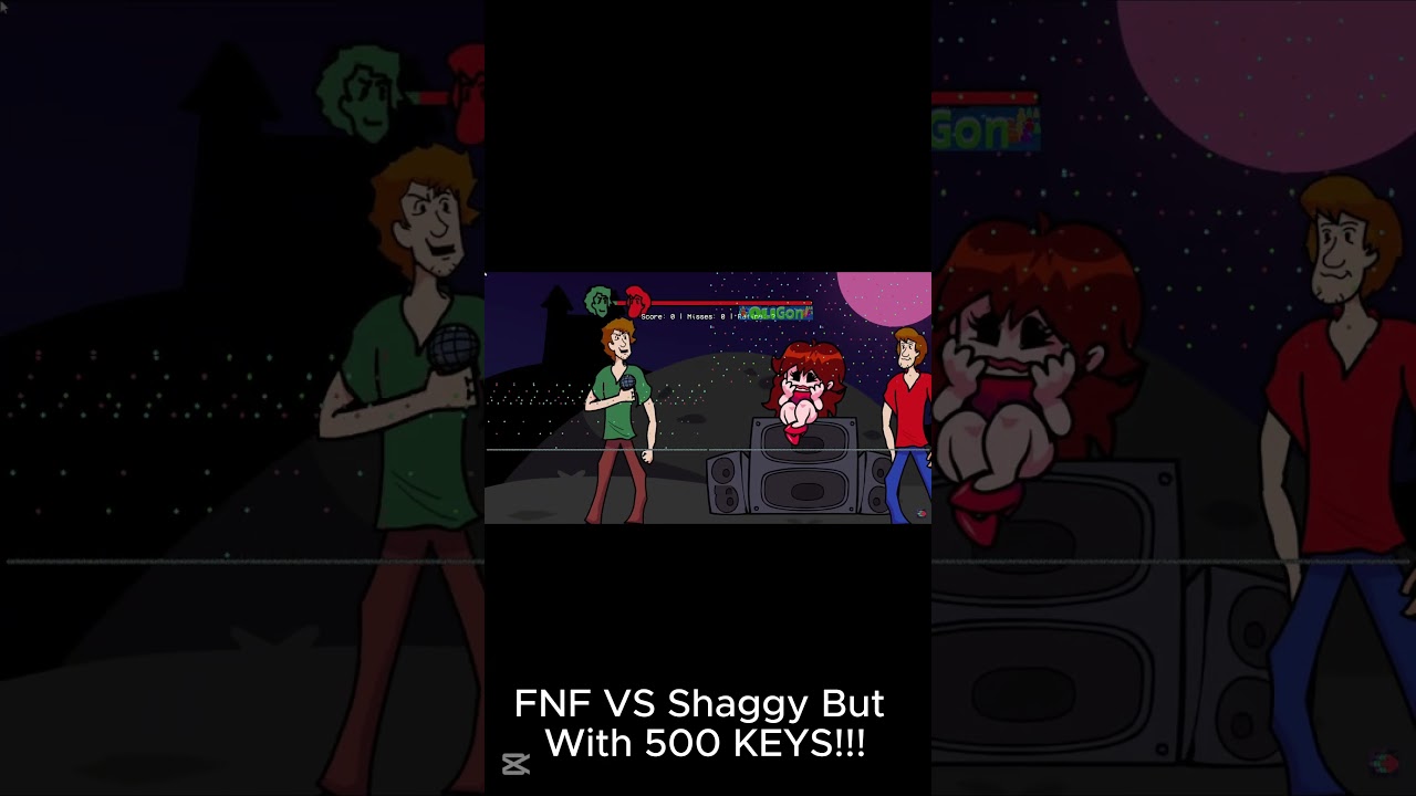 FNF VS Shaggy But With 500 KEYS!!! #fnf#fridaynightfunkinmod #fnfmod #vsshaggy