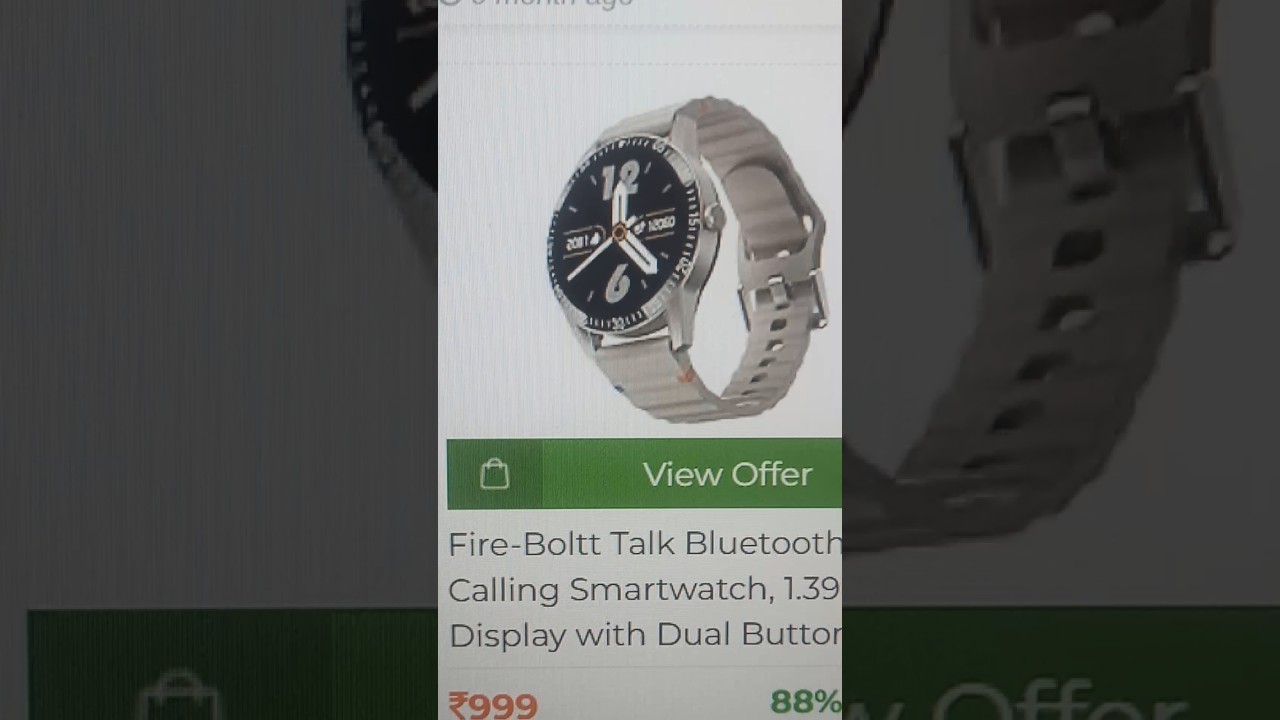 Fire Boltt Talk Bluetooth calling smartwatch, 1.39 TFT display with dual button