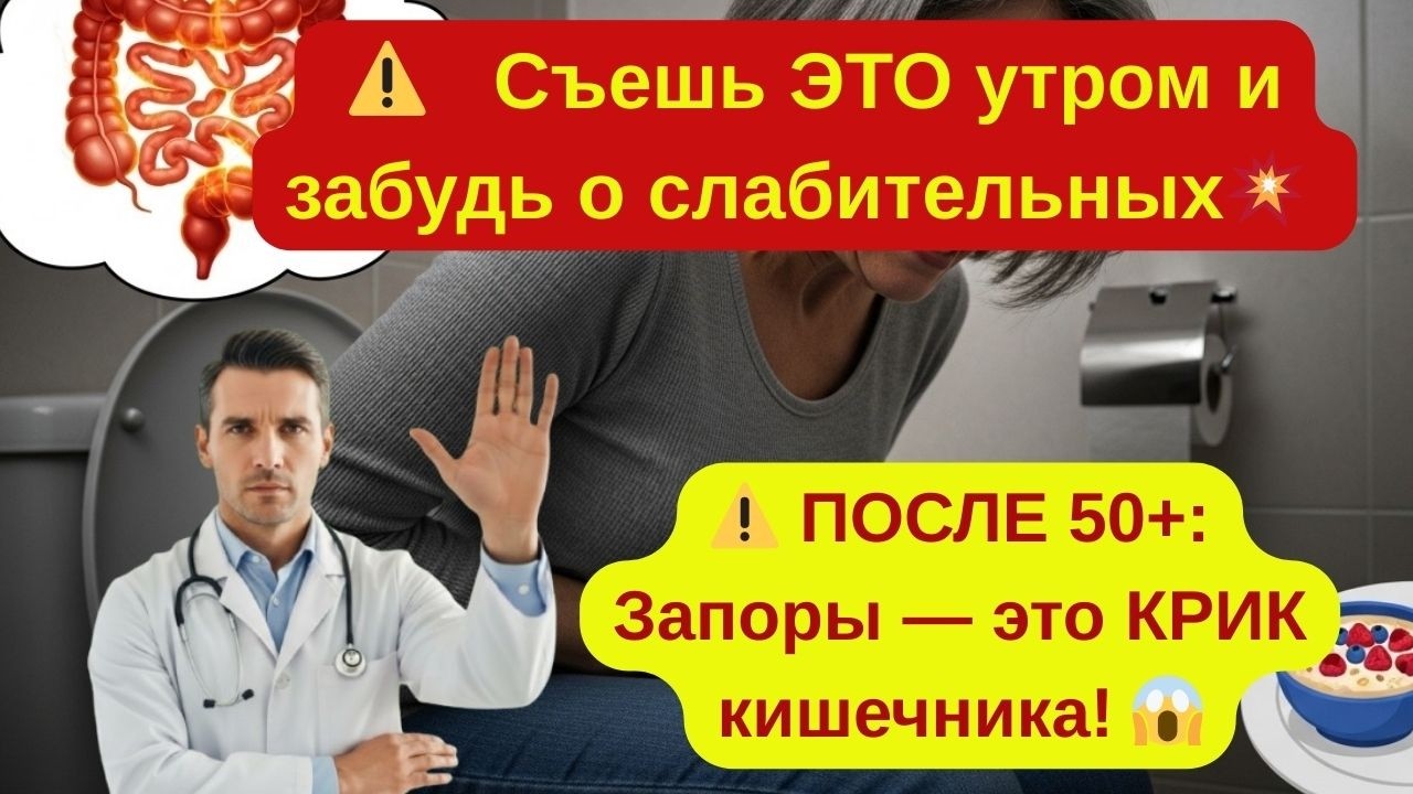 ⚠️🔥ПОСЛЕ 50+ Запоры — это КРИК кишечника! Съешь ЭТО утром и забудь о слабительных 😱🔥
