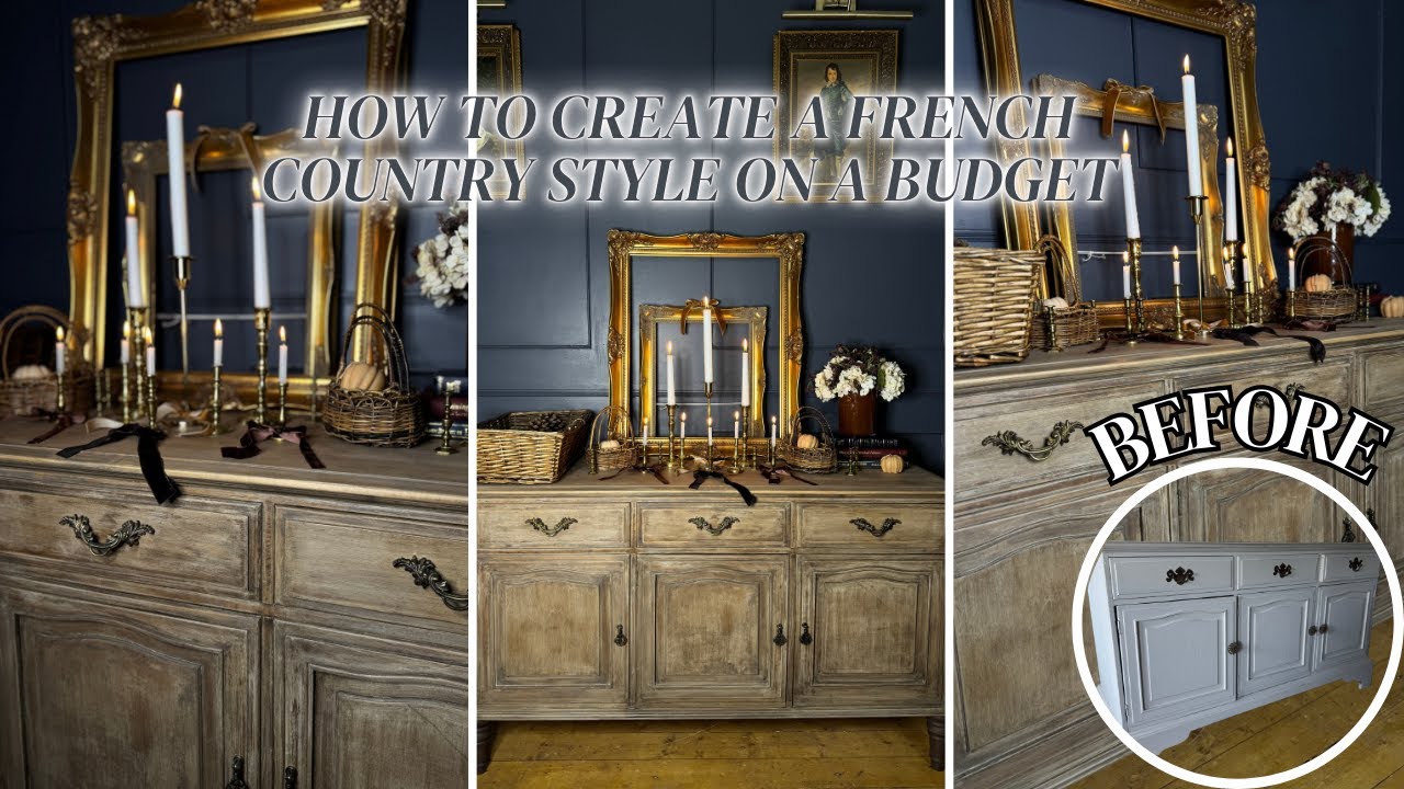 How to create a French Country Style Sideboard on Budget | Distressed Vintage Sideboard Upcycling