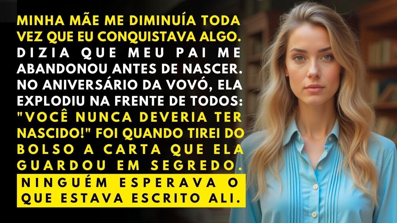 Minha mãe gritou 'Você nunca deveria ter nascido!' — então mostrei a carta escondida por anos