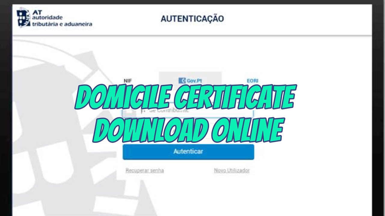 How To Download Certid&atilde;o De Domic&iacute;lio Fiscal Com Morada || Domicile Certificate Download Online