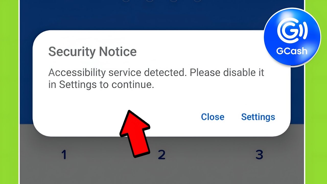 gcash accessibility settings detected please disabled it in settings to continue problem solved