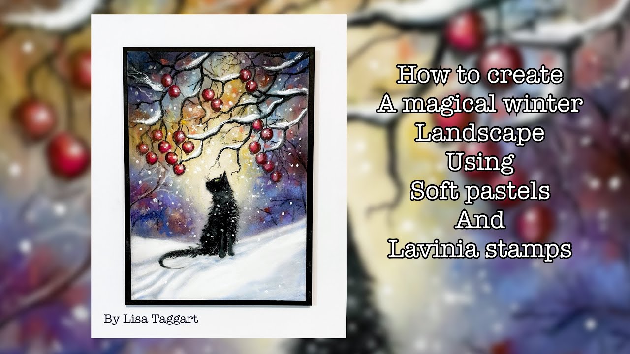 ‘Winter berries’ - Lavinia stamps- soft pastel