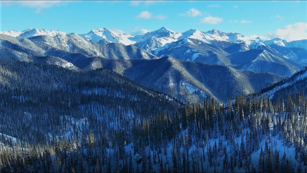 Colorado Rockies in Winter 4K Drone Video