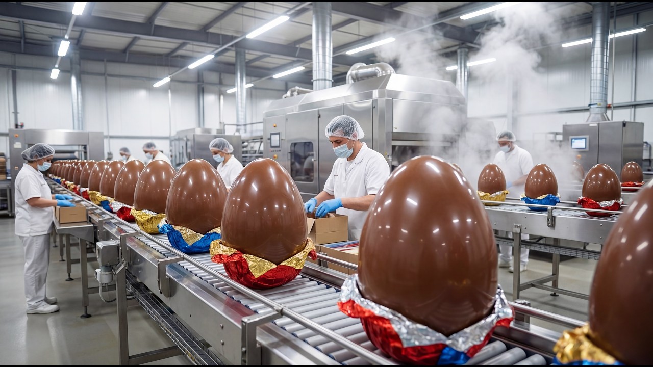 The Mega Easter Egg Factory -  How a Belgian Chocolate Giant Produces 1 Million Eggs Before Easter