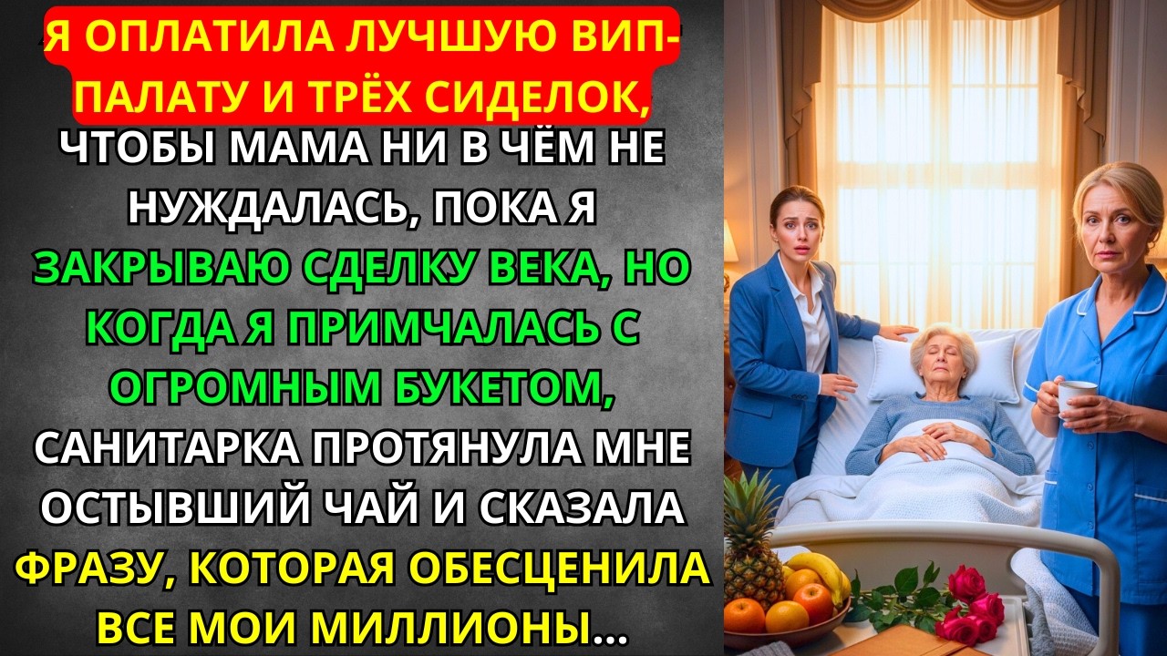 Оплатила ЛУЧШУЮ палату и сиделок для мамы, но САНИТАРКА сказала фразу, что ОБЕСЦЕНИЛА миллионы