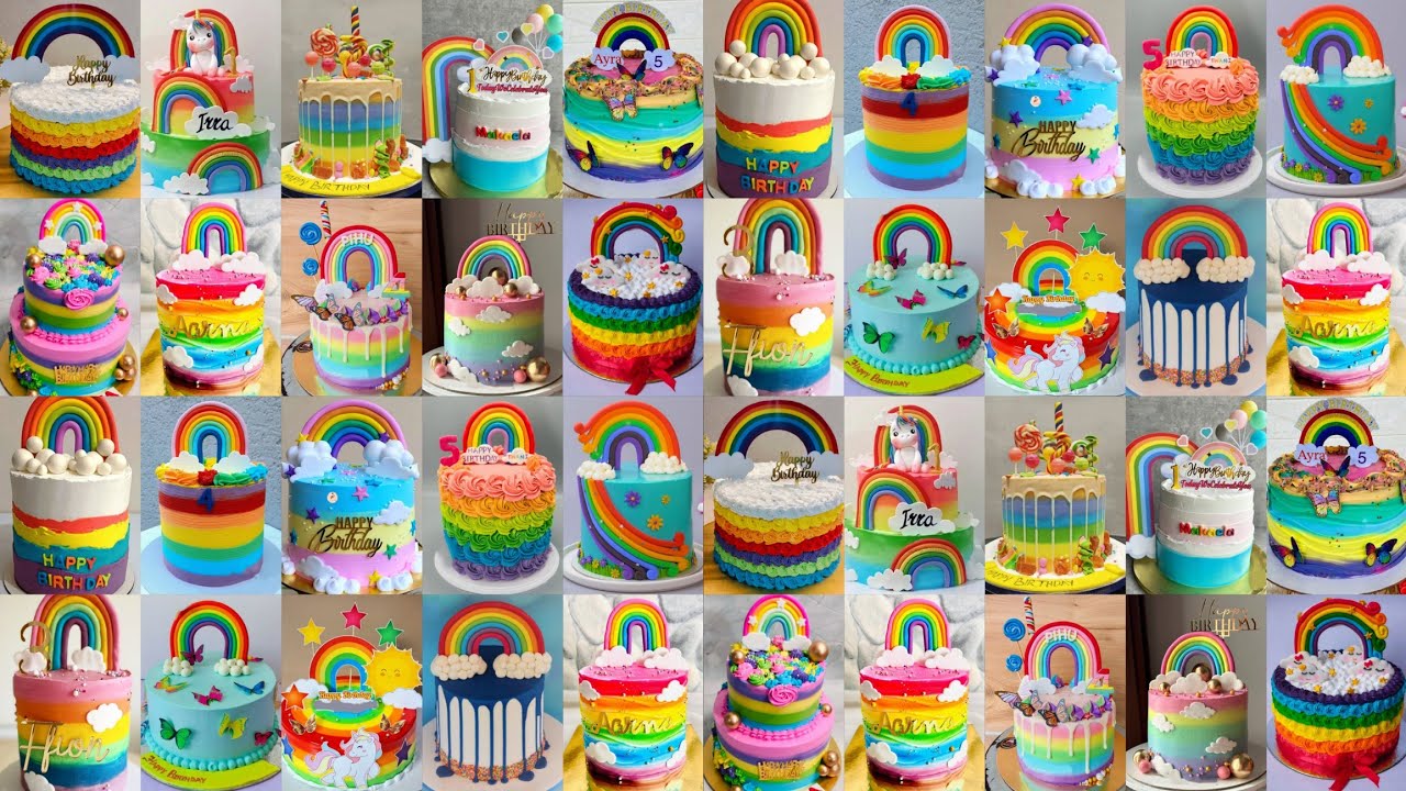 🌈Rainbow Cake Design/Rainbow Cake Decorating/Rainbow Cake/Cake Design/Birthday Cake Design Photos