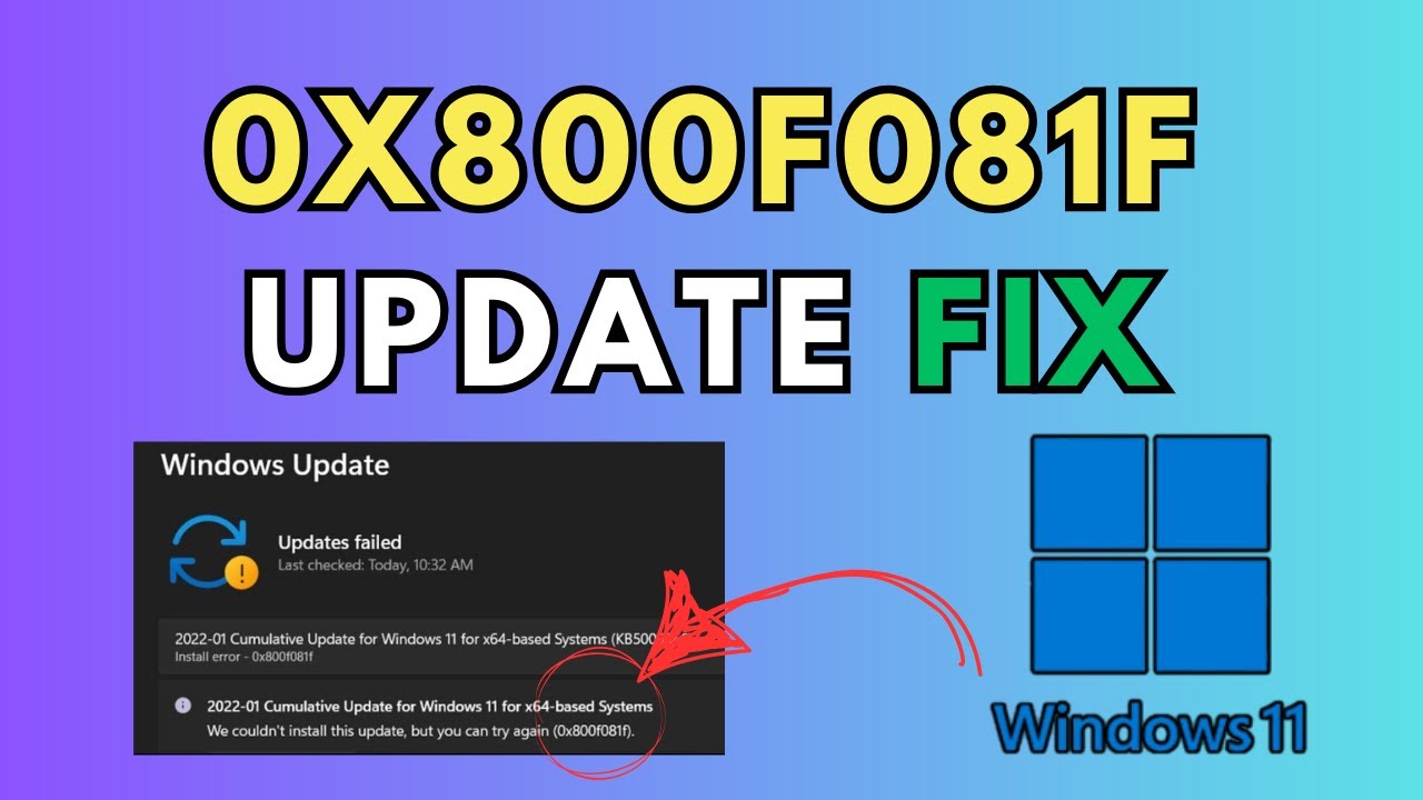How to Fix 0x800f081f Windows 11 Update Error (2025 Update!)