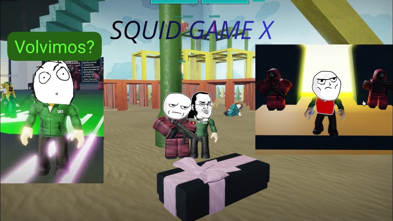Haciendo todo mi esfuerzo en squid game X (roblox)