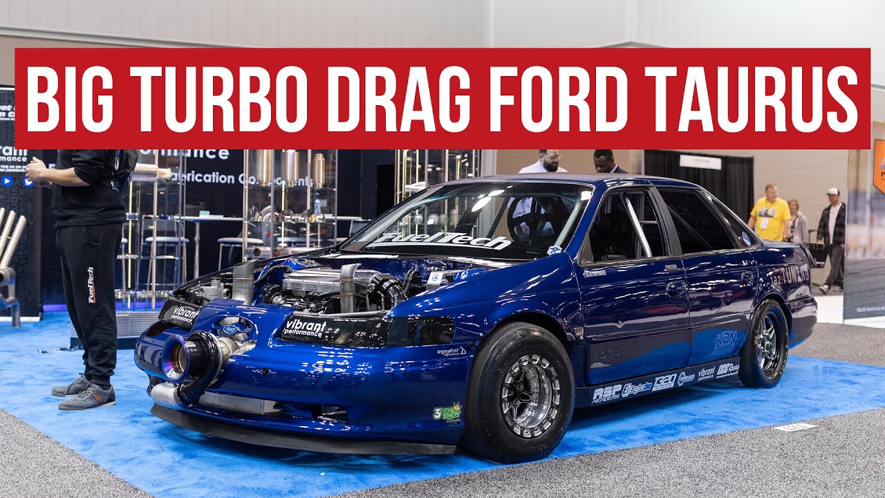 Fat Turbo V6 Ford Taurus Drag Machine!