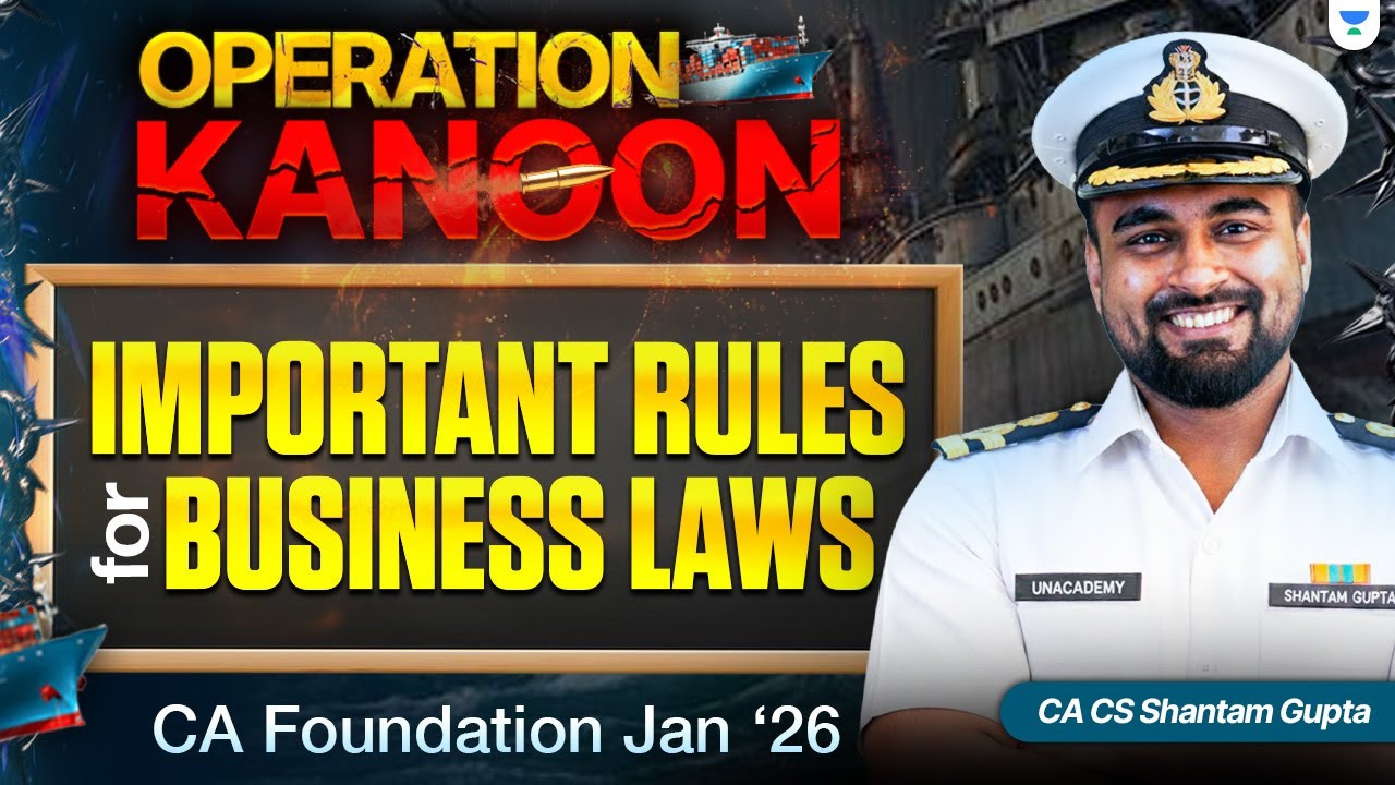 IMPORTANT - Rules for Business law #cafoundation #shantamgupta 