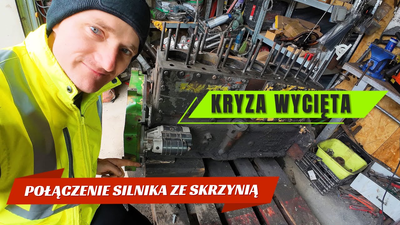 JOHN DEERE Z SILNIKIEM BIZONA #11 KRYZA WYCIĘTA POŁACZENIE SILNIKA SW400 ZE SKRZYNIĄ JD 2030