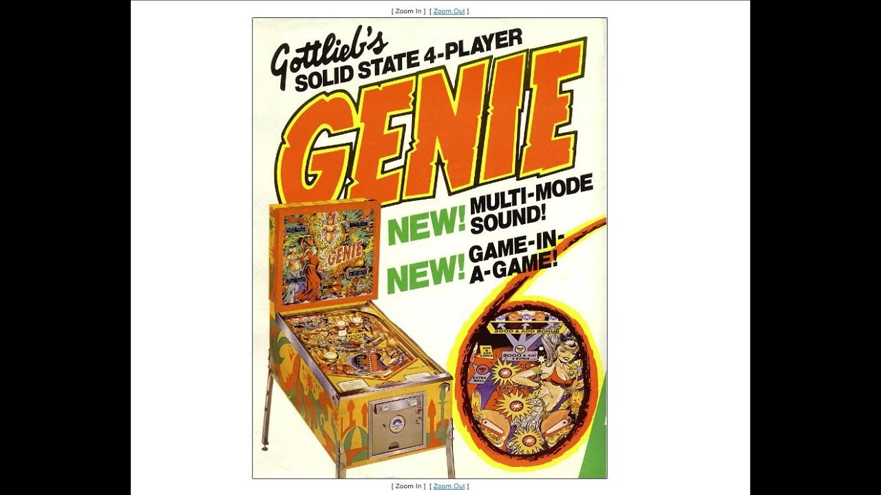 1979 Gottlieb Genie Pinball Gameplay & Tutorial with updated Pascal CPU software.