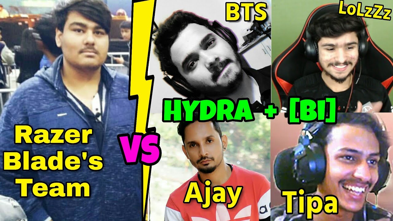 Razer Blade vs HYDRA + 【Bi】 (HYDRA BTS + Ajay + 【Bi】LoLzZz + Tipa) at Rozhok; intense Sniping Fight;
