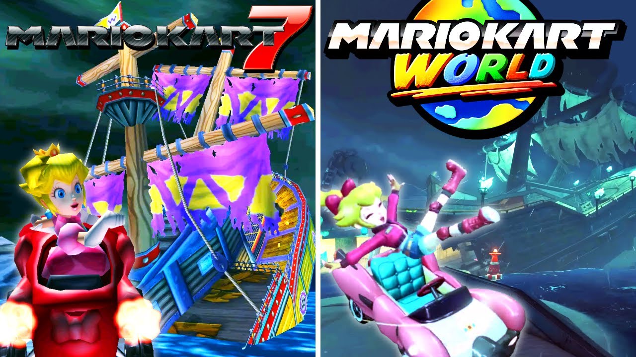 Mario Kart World - Wario Shipyard Comparison (Remake vs. Original)