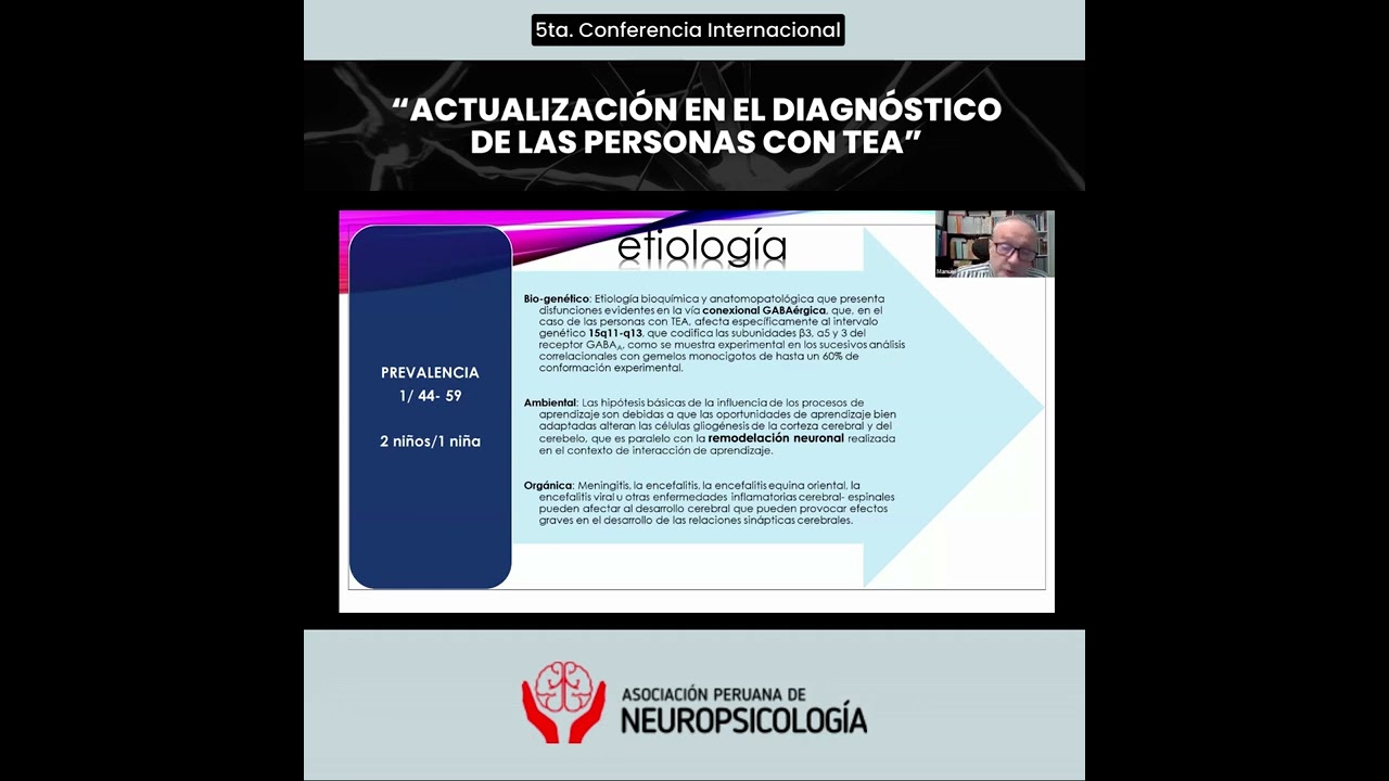 ACTUALIZACIÓN EN EL DIAGNÓSTICO DE LAS PERSONAS CON TEA”, a cargo del Dr. Manuel Ojea Rúa (España)