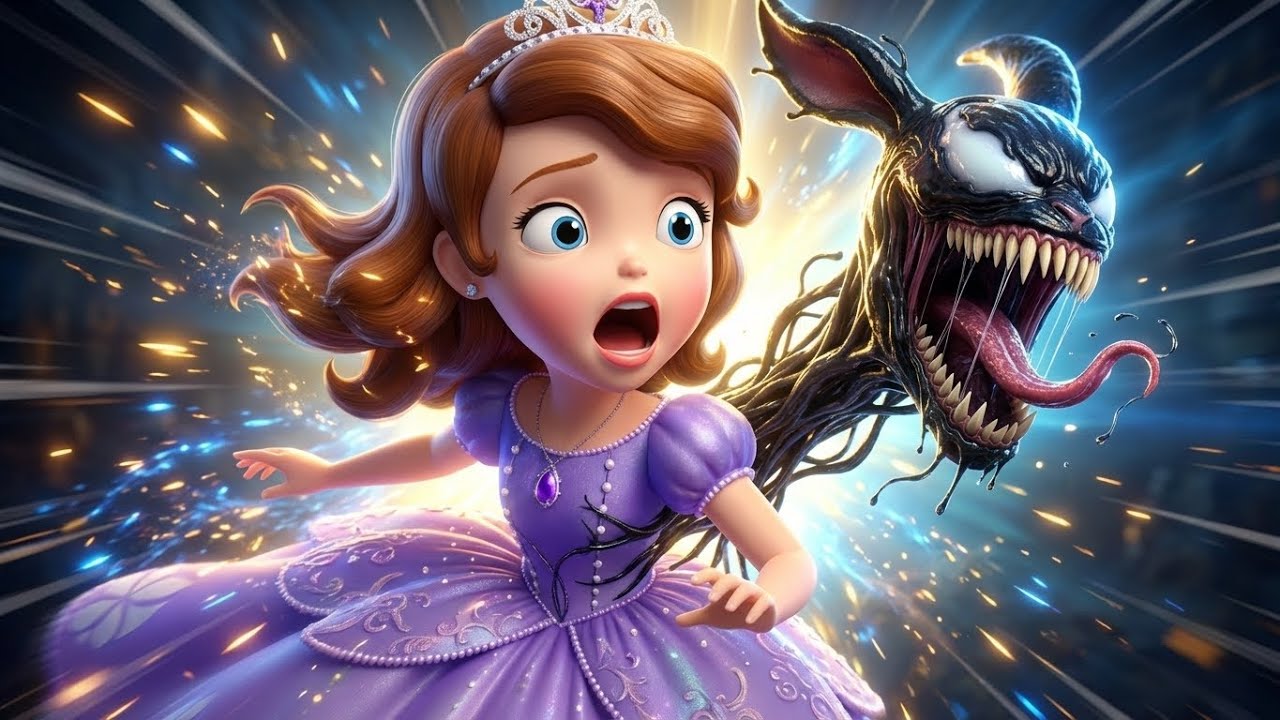 Sofia’s Dark Power Awakens! 🖤 Symbiote-Style Transformation | Epic 4K Sofia the First Animation
