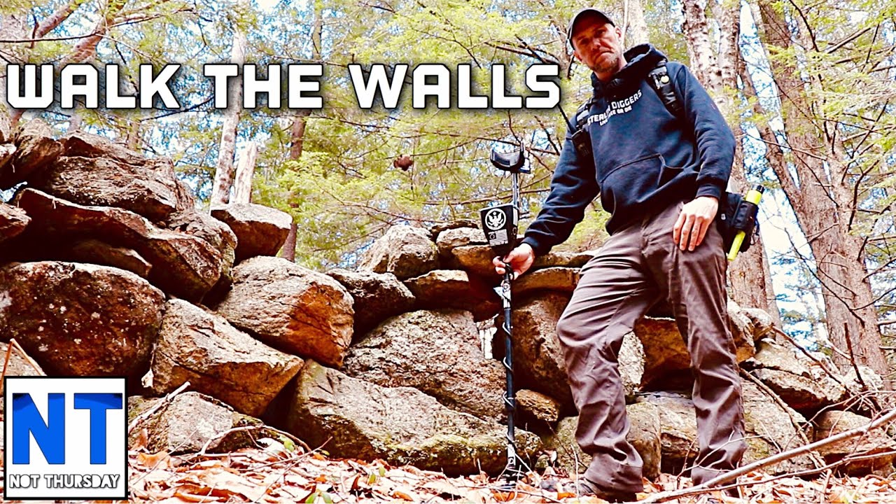 Walking the old stone walls in New England