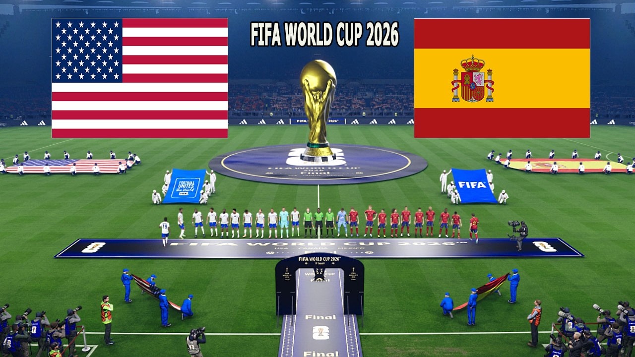 USA vs SPAIN | FIFA World Cup 2026 USA | Full Match All Goals | PES Gameplay