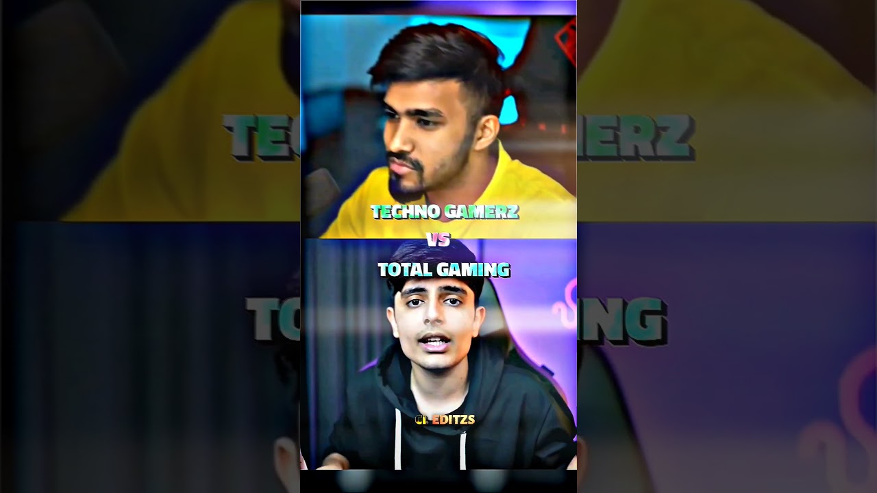 TECHNO GAMERZ VS TOTAL GAMING 👿🔥 || #shorts #technogamerz #totalgaming #ujjwal #ajjubhai