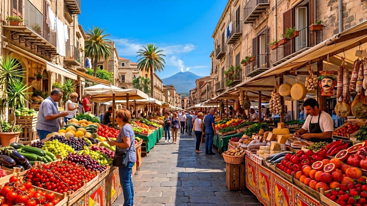 Morning Market in Italy 🇮🇹 | Authentic Bio Farmers Market & City Walk 4K