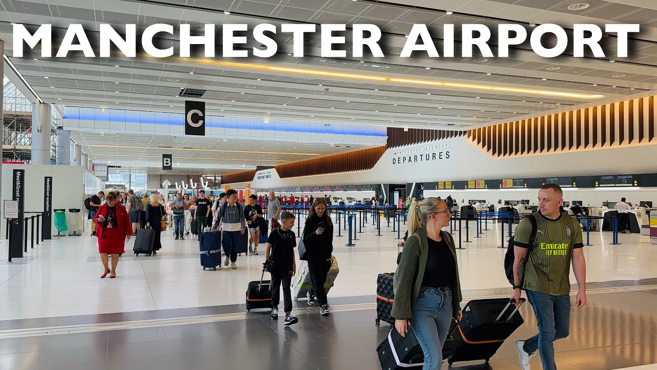 [4K] MANCHESTER- Arrival And Departure At Manchester Airport | Terminal 1,2 & 3 Full Walking Tour🇬🇧